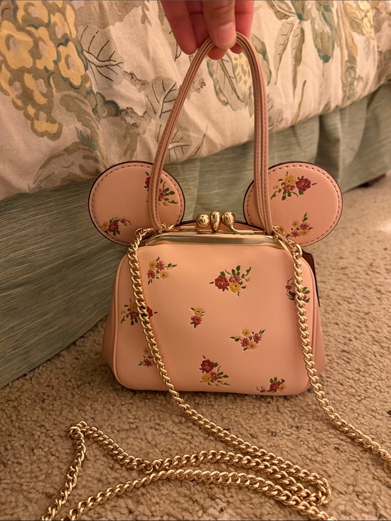 Coach Handbags - New w/tags COACH Disney X Kisslock Bag Vintage Pink Minnie Ears Limited Edition